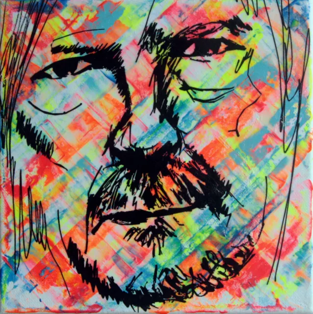 renaud  tableau pop street art graffiti PyB painting canvas french signed