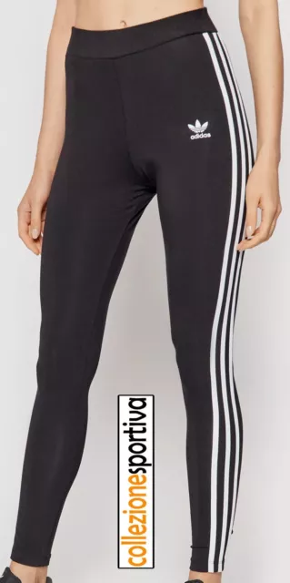 LEGGINGS DONNA ADIDAS ORIGINALS 3-STRIPES- H09426 col.nero/bianco