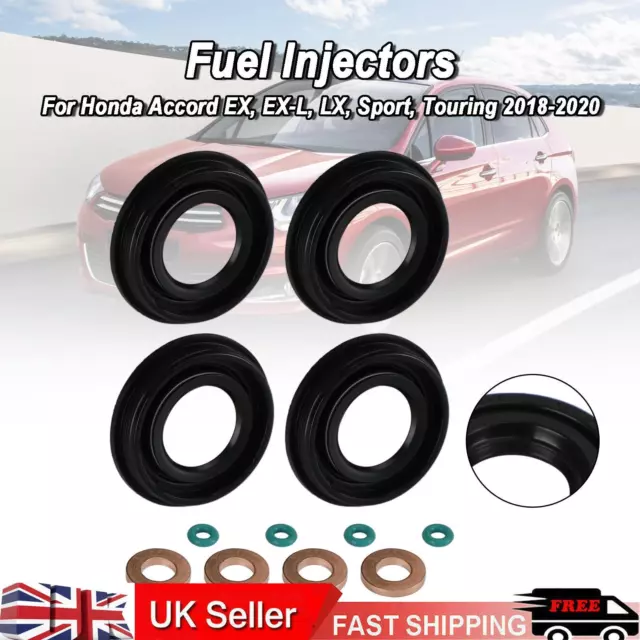 4PCS Injector Seals Fit Ford Transit MK3 MK6 MK7 2.0 2.2 2.4 TDCI TDDI UK