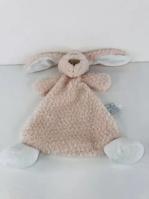 Demdaco Nat & Jules Cozies Belina Pink Bunny Rabbit Rattle Plush Lovey