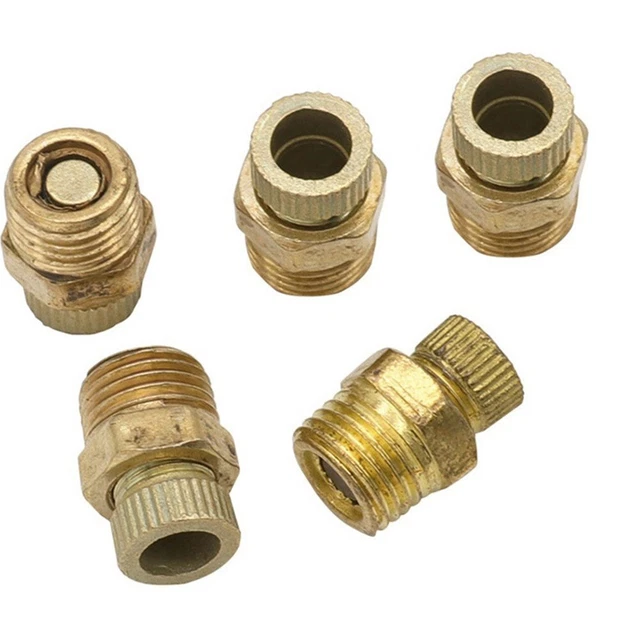 4 Valves De Vidange Compresseur Air - Laiton - Vis Cuivre - Haute Résistance Compression