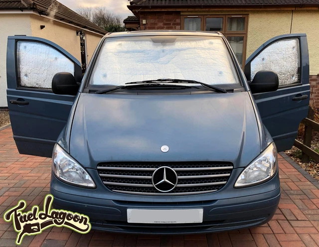 Deluxe MERCEDES VITO Camper Van Thermal Window Screen Silver