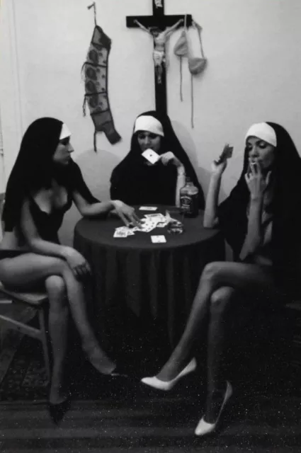 Vintage Strip Poker Nuns Photo 240b Oddleys Strange & Bizarre