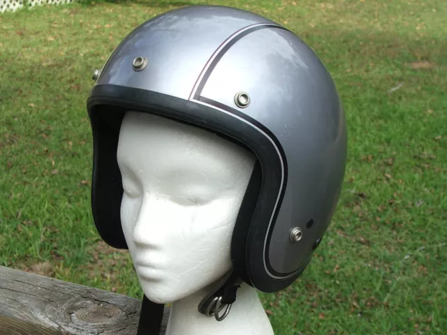 VINTAGE 70S SILVER HONDA Goldwing Shoei Motorcycle Fiberglass