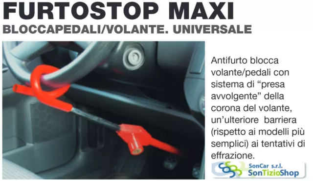Antifurto auto bloccapedali/volante meccanico Furtostop Maxi