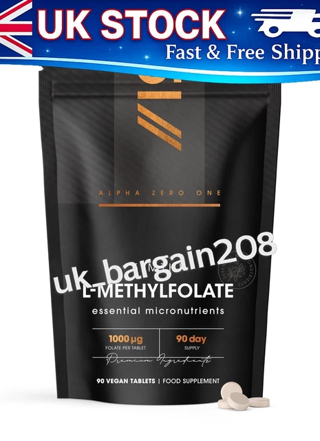 FOLATE (L-METHYLFOLATE) 1000ΜG – 90 Vegan Tablets – L-5-MTHF Active ...