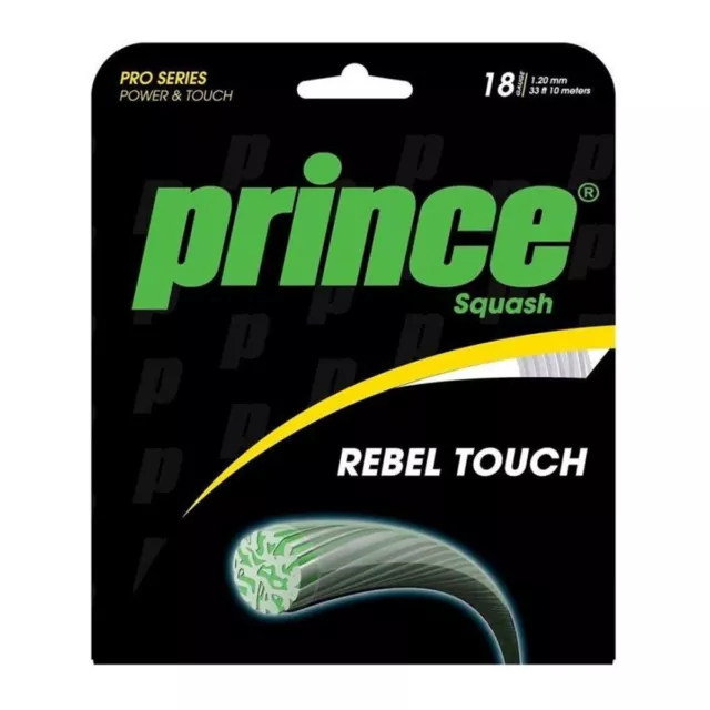 Prince Rebel Touch Squash Racket String Set 1.20mm 18 Gauge Clear Squash Clear