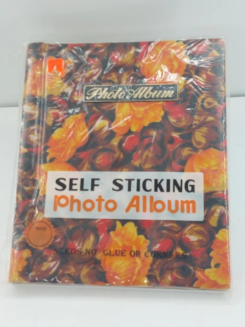 Vintage Mod 60’s 70’s Flower Power Groovy Photo Album Self Sticking NEW ORANGE
