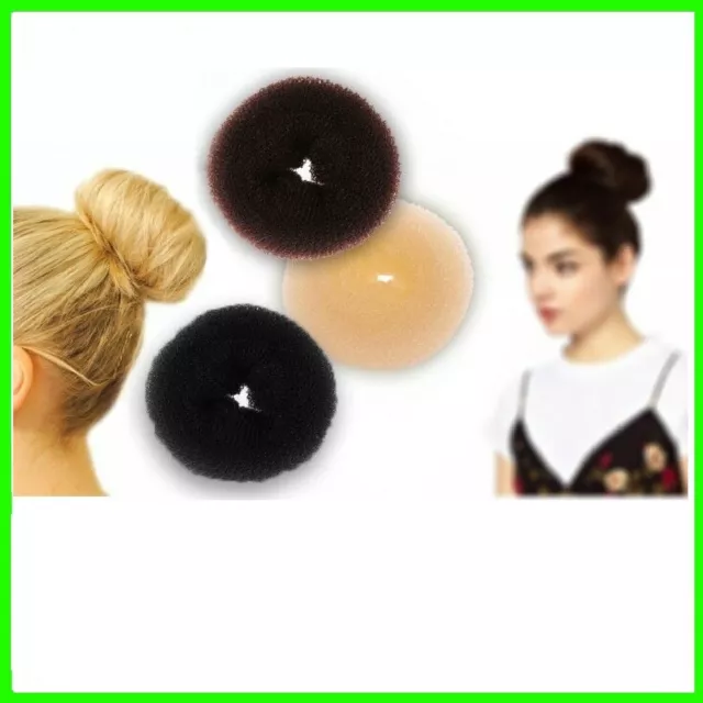 Elastico Per Chignon Ciambella Anello Per Acconciature Fashion Capelli Ferma Cap