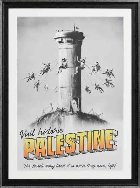 Banksy Walled Off Hotel Visit Historic Palestine Poster