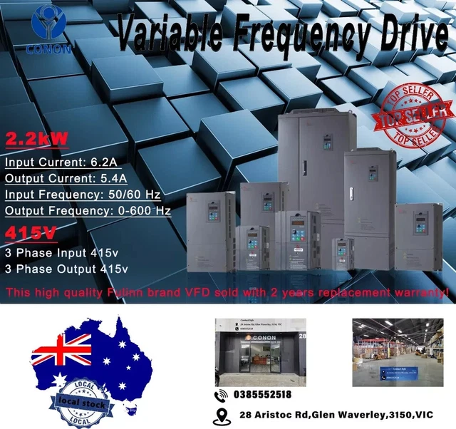 2.2KW 3HP 5A 415V AC 3 phase variable frequency drive inverter VSD VFD ...
