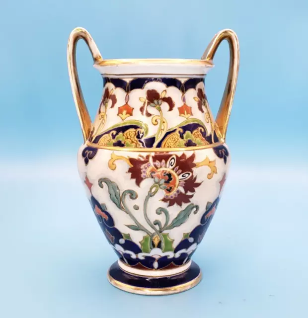 Vintage 1920s Art Nouveau Deco Noritake Japan Porcelain Floral Vase Cobalt Gold