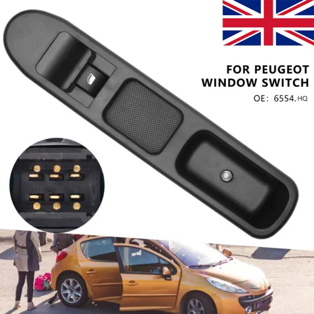 For Peugeot 207 2007-2015 6 Pins Passenger Side Window Control Switch Button UK