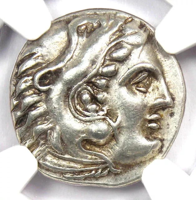 Alexander the Great AR Drachm Greek Macedon Coin 336 BC - Certified NGC XF (EF)