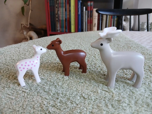 Lot Playmobil Forêt Et Animaux – Cerfs, Biche, Faon, Arbres, Ferme – Occasion En Bon état