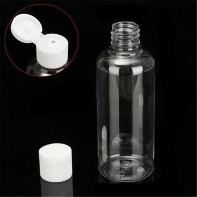 50/60/100ml Plastic Clear Bottles Travel Lotion Liquid Shampoo Makeup Containers