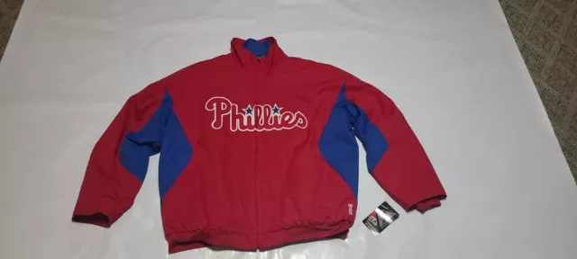 Nwt!!Men's  Philadelphia Phillies Majestic Premier  Thermabase Jacket Red Xl