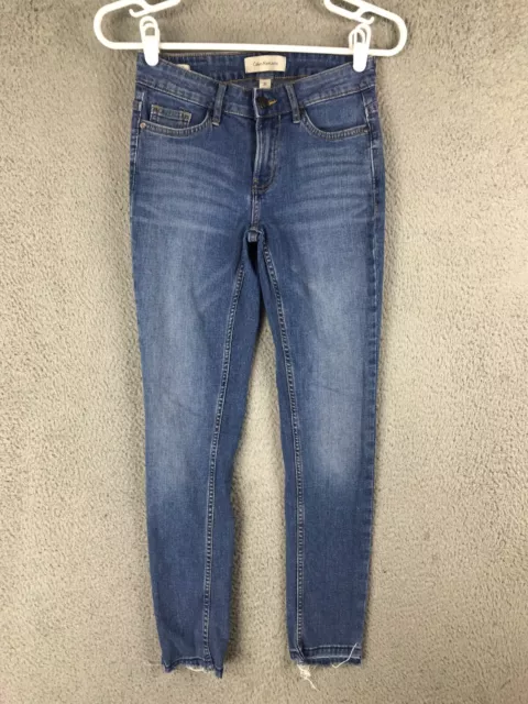 Calvin Klein Jeans Womens Low Rise Ankle Skinny Stretch Blue Jeans Size 25