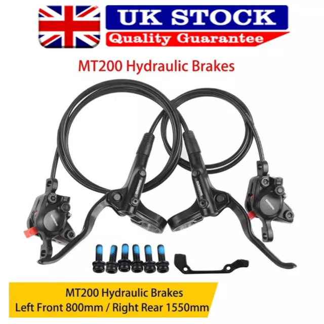 For Shimano MT200 Hydraulic Disc Brake Set Front Left Rear Right Dual Disc Brake