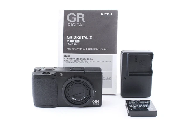 "MINT" RICOH GR Digital II 2 10.1MP 5.9mm f2.4 Digital Camera Blk JAPAN #351