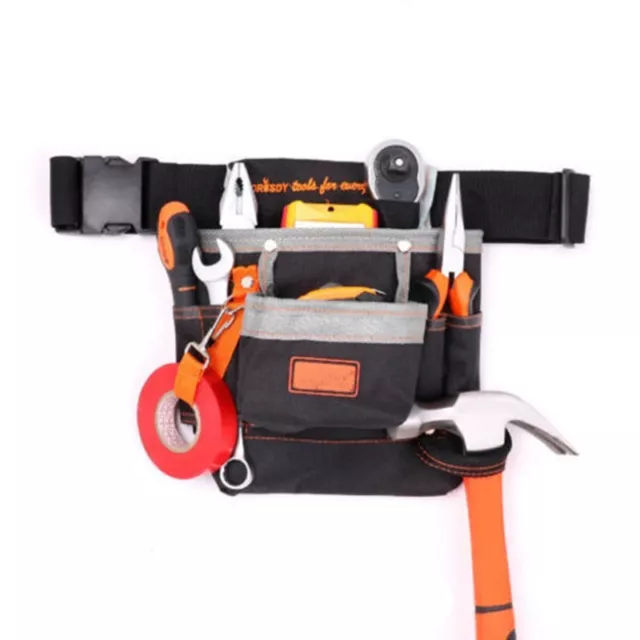 Pochette à outils durable sac ceinture porte-étui électricien 7 poches rangem