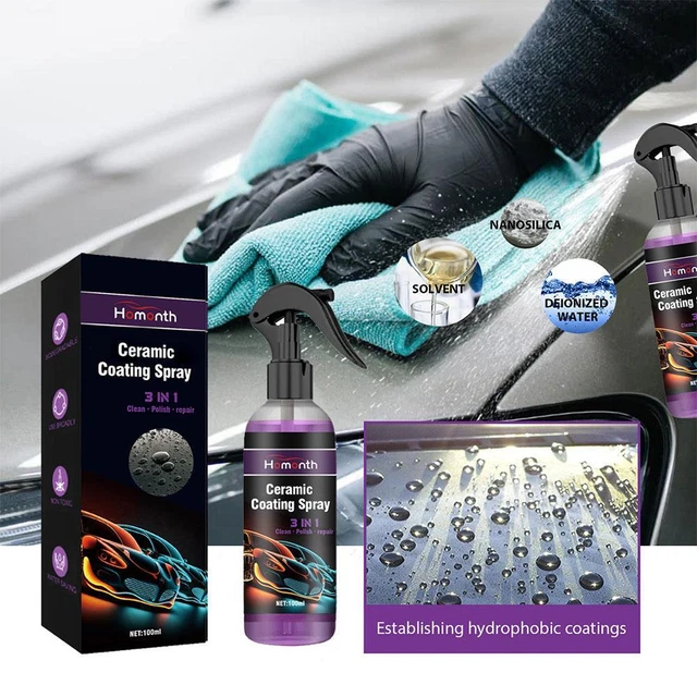 3in1 High Protection Quick Car Coat Ceramic Coating Spray Hydrophobic 100ML