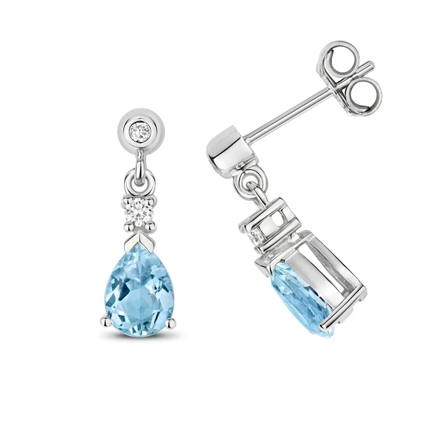 Boucles D'oreilles Dormeuses XIXe Siècle - Or 18k Cannetillé Avec Aigues-marines - Bijou Antique