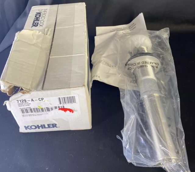 Desagüe fregadero de baño Kohler con desbordamiento en cromo pulido 7129-A-CP