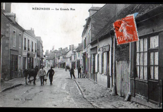 NERONDES (18) COMMERCES animés en 1913