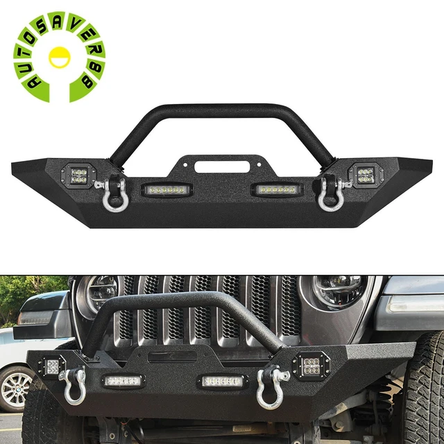 FRONT BUMPER FOR 20182024 Jeep Wrangler JL Unlimited W/ LED Light