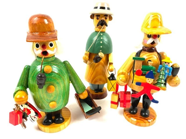 3 Räuchermännchen Räuchermann Räucherfigur Rauchfigur Nachtwächter 15 cm Import