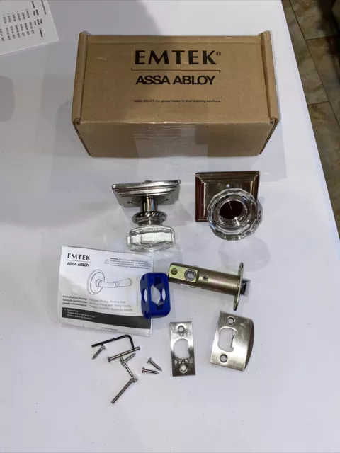 emtek assa abloy willshire rosette Lowell Crystal Door Knob