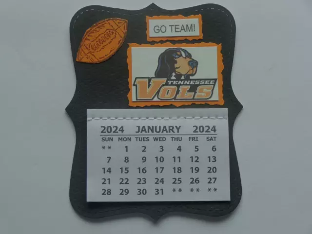 Tennessee Vols Love Football 2024 Mini Magnetic Calendar Monthly Tear Off Pages