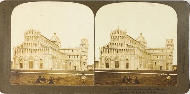 Italien Pisa Der Kathedrale Und Der -umfang Schiefe, Foto Stereo Analog PL62L2