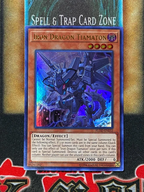 Yugioh Iron Dragon Tiamaton FLOD-EN032 Ultra Rare NM
