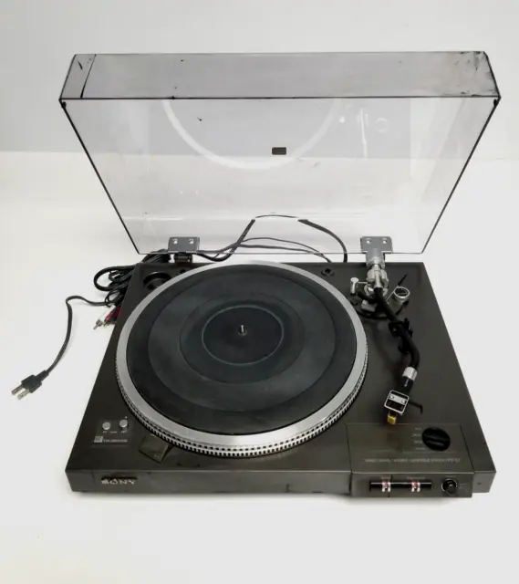 Sony PS-X7 Turntable w/ AT142LP Cartridge Parts (Powers On, No Movement)