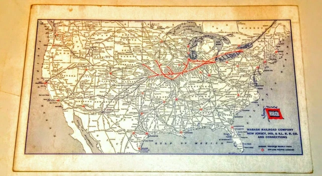 WABASH RAILROAD 1940's NOTEPAD THOSE WHO KNOW SHIP AND GO FOLLOW THE FLAG