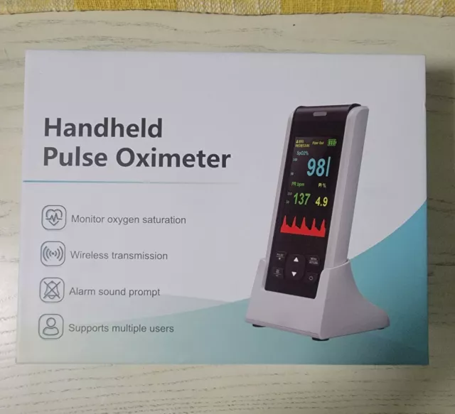 Pulse Oximeter Fingertip Handheld SpO2 PR Heart Rate Finger Blood Oxygen Monitor