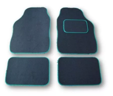 AUDI TT & R8 & SPYDER UNIVERSAL Car Floor Mats Black & Green Trim