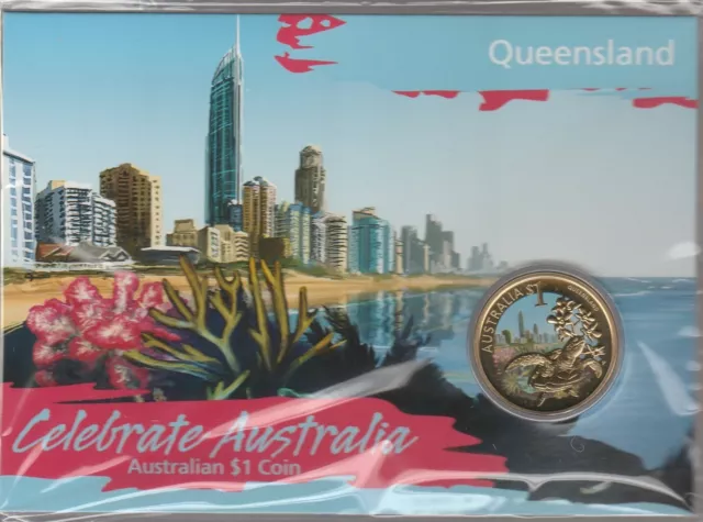 2009 Celebrate Australia  - Queensland $1 coin       ....d