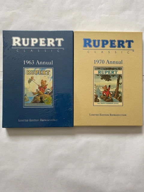 Factory Sealed 1963 And 1970 Rupert The Bear Annual Limited Facsimile Books