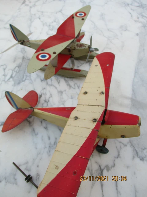 Flotteurs Meccano Hydravion - Tôle Originale - France - Bon état - Occasion