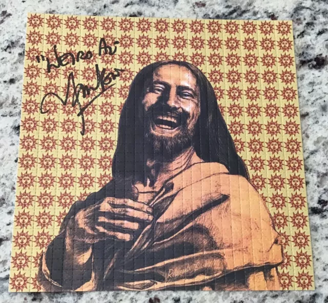 Blotter Art Original Laughing Jesus Signed  By Weird Al Yankovic