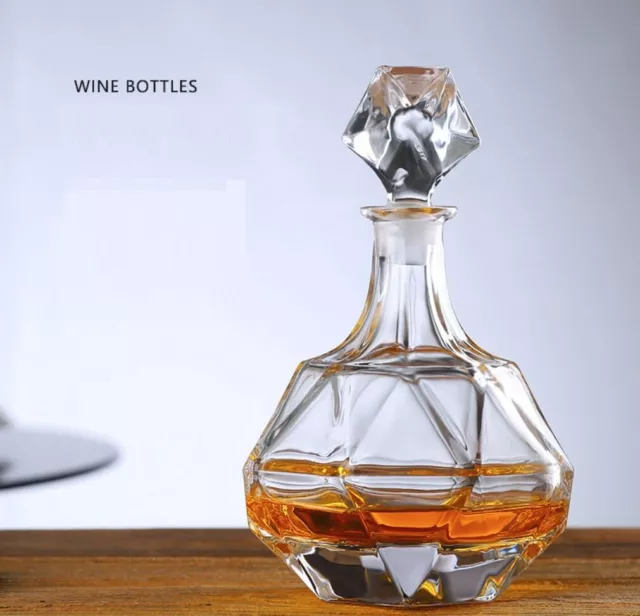 Crystal Look Glass Wine Decanter Whisky Decanter Vodka Liquor Carafe Pot 800ml 3