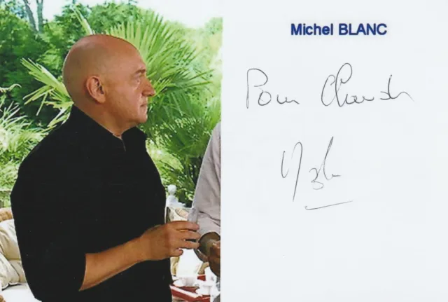 MICHEL BLANC / SIGNED - ACTOR - DIRECTOR / Autograph Original Authentic : Photo.