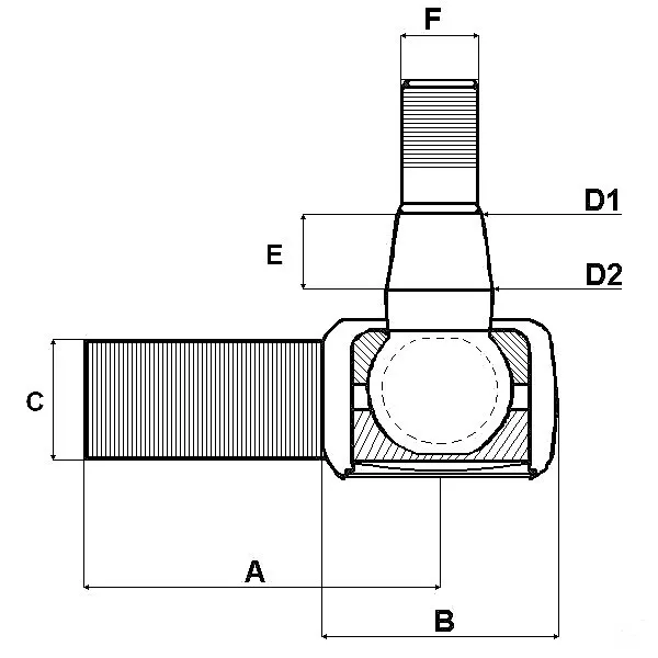 Kugelkopf Spurstange Lenkstange Lenkung für Deutz Traktor SHP044KR 2