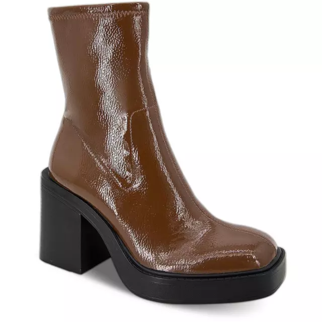 KENNETH COLE NEW York Womens Amber Pull-on Chunky Ankle Boots Shoes ...