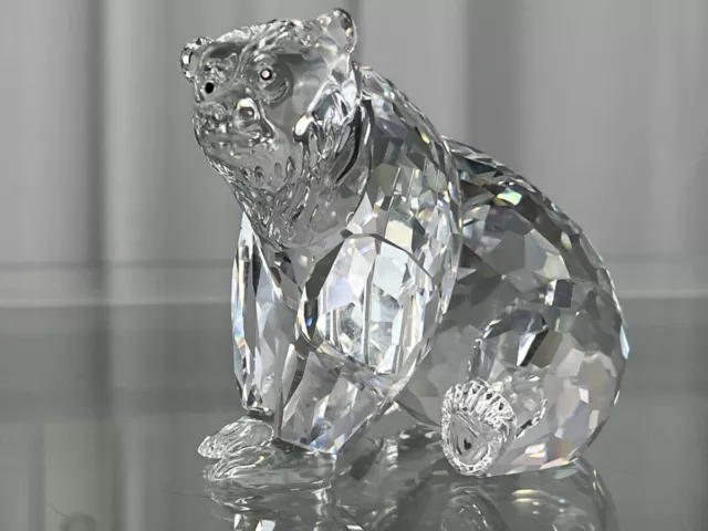 Swarovski Figura 243880 Cristal Oso Pardo Sentado Con 9 Cm. Top