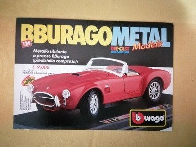 Advertising X0817 Ford AC Cobra 427 - Bburago Pubblicità del 1995 1965 