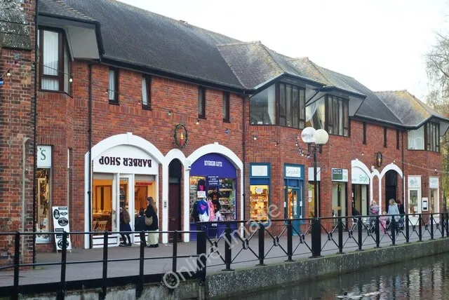 Photo 6x4 Shops by the River Avon, Salisbury A small parade of shops, inc c2009